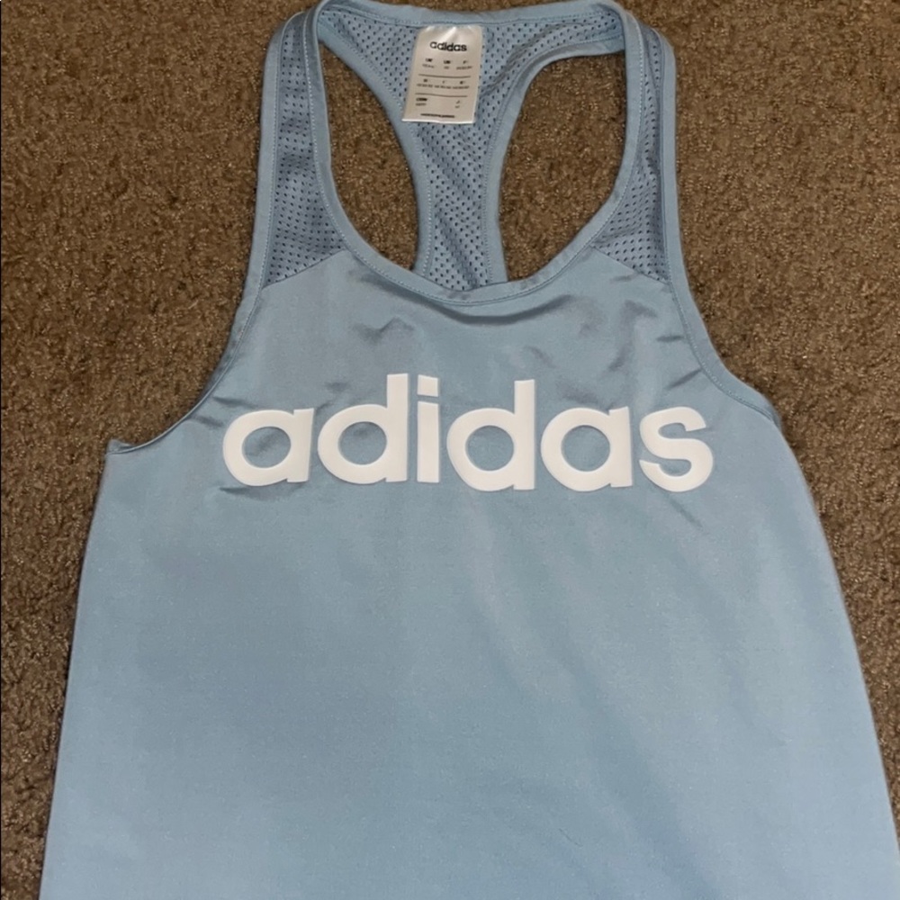 blue adidas tank